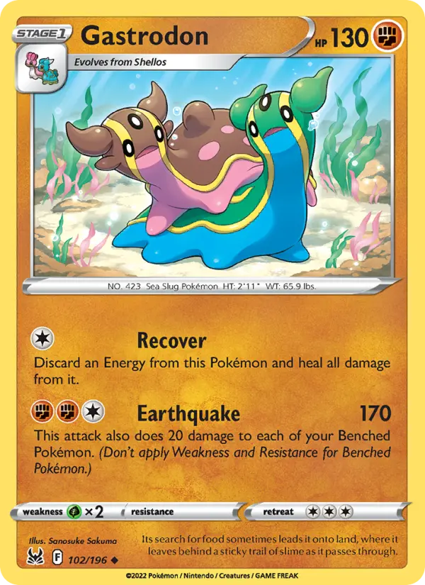 Gastrodon 102 card from Lost Origin