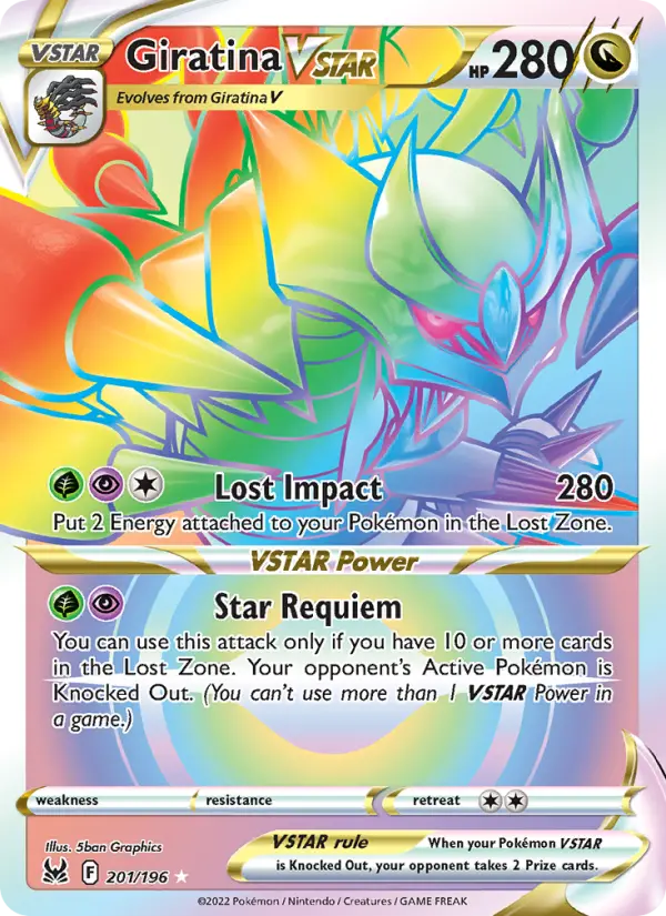 Giratina VSTAR 201 — Lost Origin 201, Holofoil finish