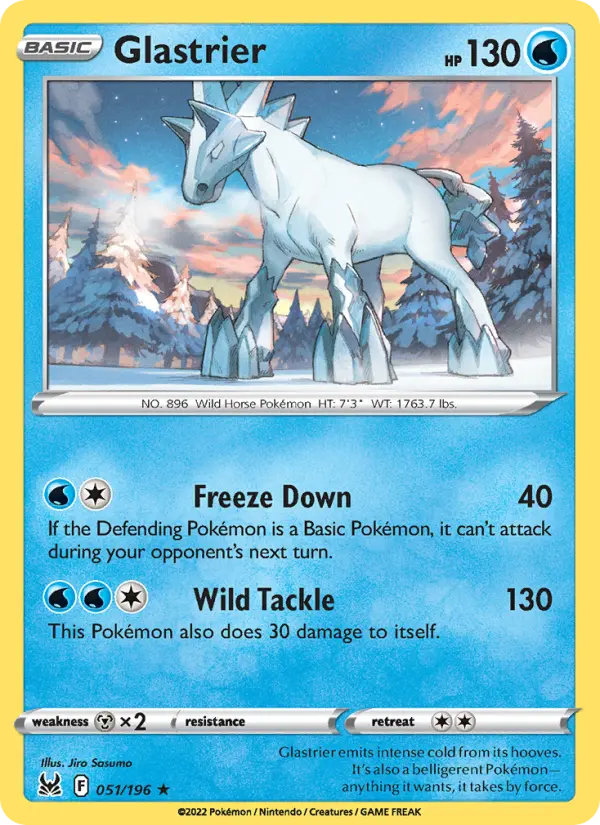 Glastrier 51 card from Lost Origin