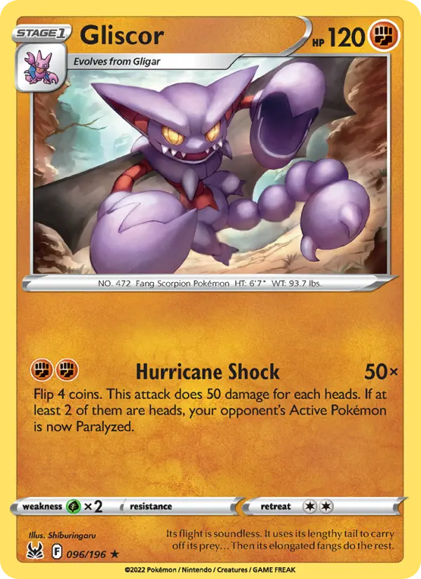 Gliscor 96 card from Lost Origin