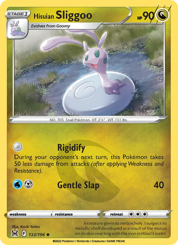 Hisuian Sliggoo 133 card from Lost Origin