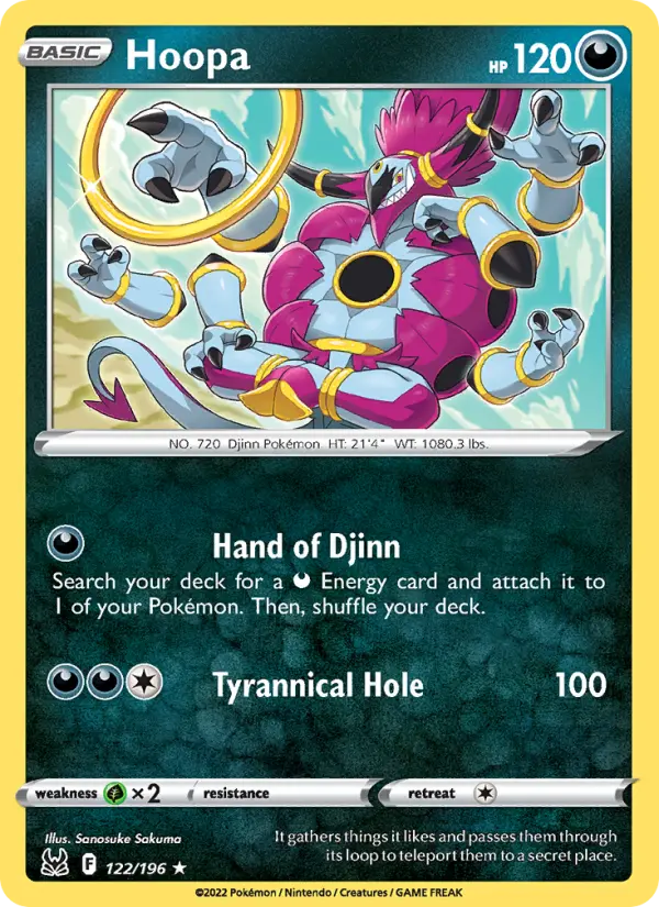 Hoopa 122 card from Lost Origin