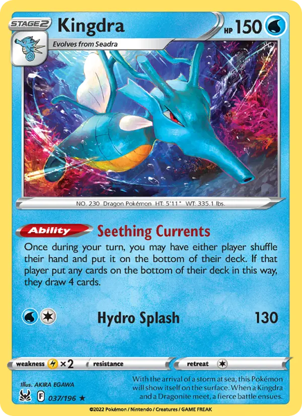 Kingdra 37 card from Lost Origin