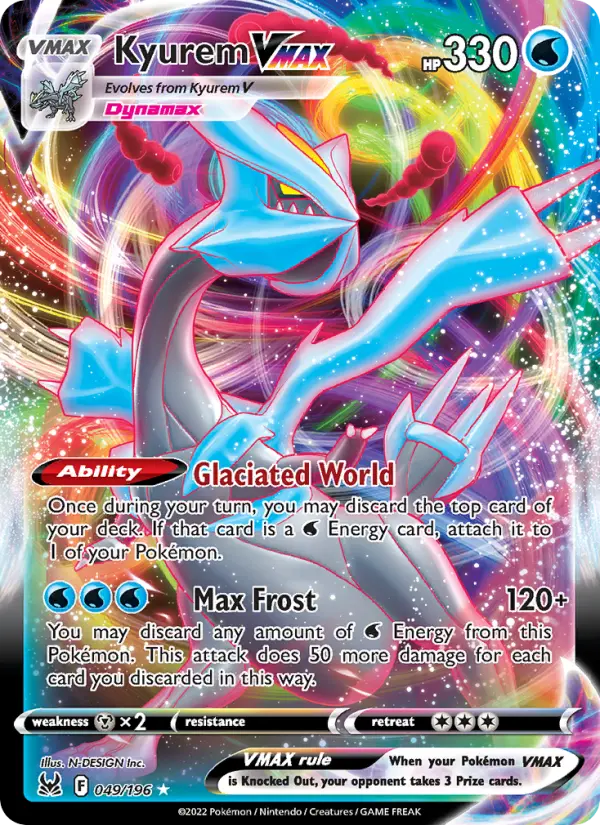 Kyurem VMAX 49 — Lost Origin 49, Holofoil finish