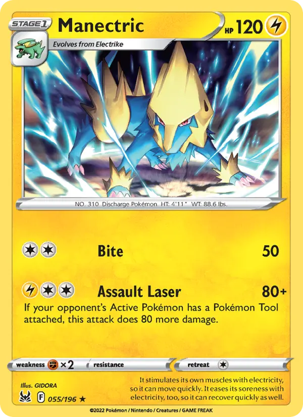 Manectric 55 card from Lost Origin
