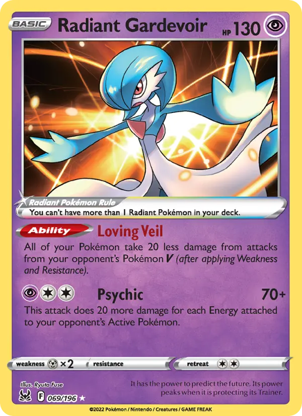 Radiant Gardevoir 69 — Lost Origin 69, Holofoil finish