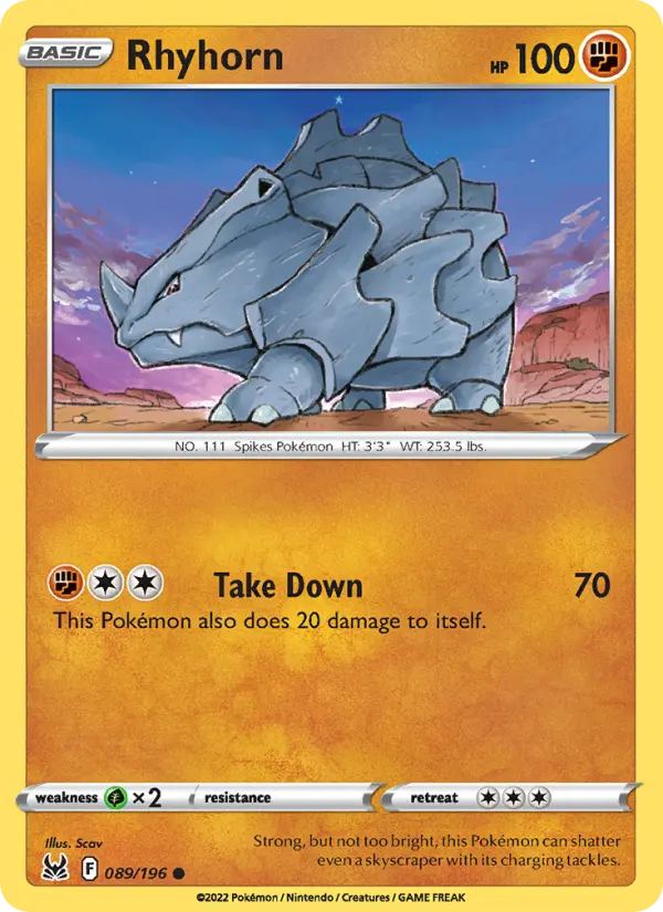 Rhyhorn 89 — Lost Origin 89, Normal finish