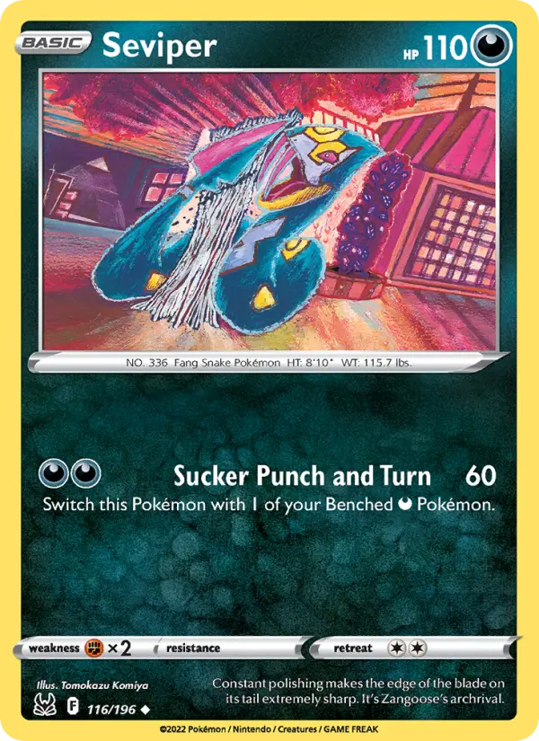 Seviper 116 card from Lost Origin