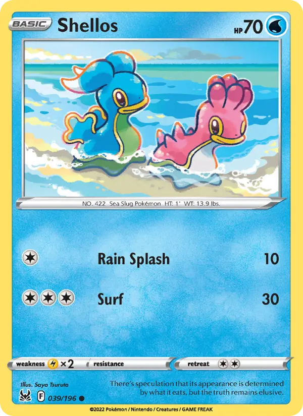 Shellos 39 card from Lost Origin