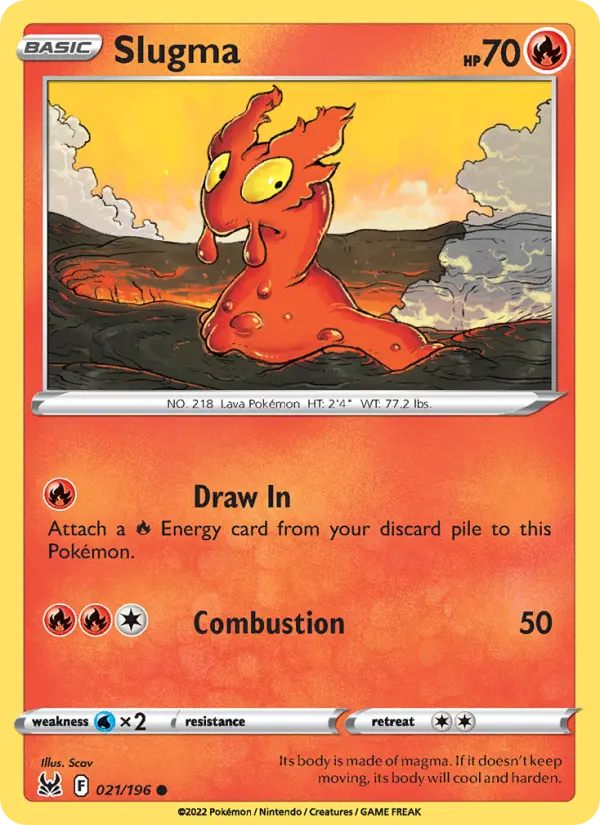 Slugma 21 card from Lost Origin