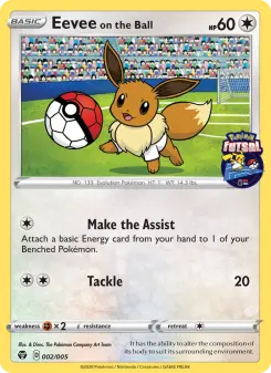 Eevee on the Ball 2 — shown as an example of the Reverse Holofoil finish