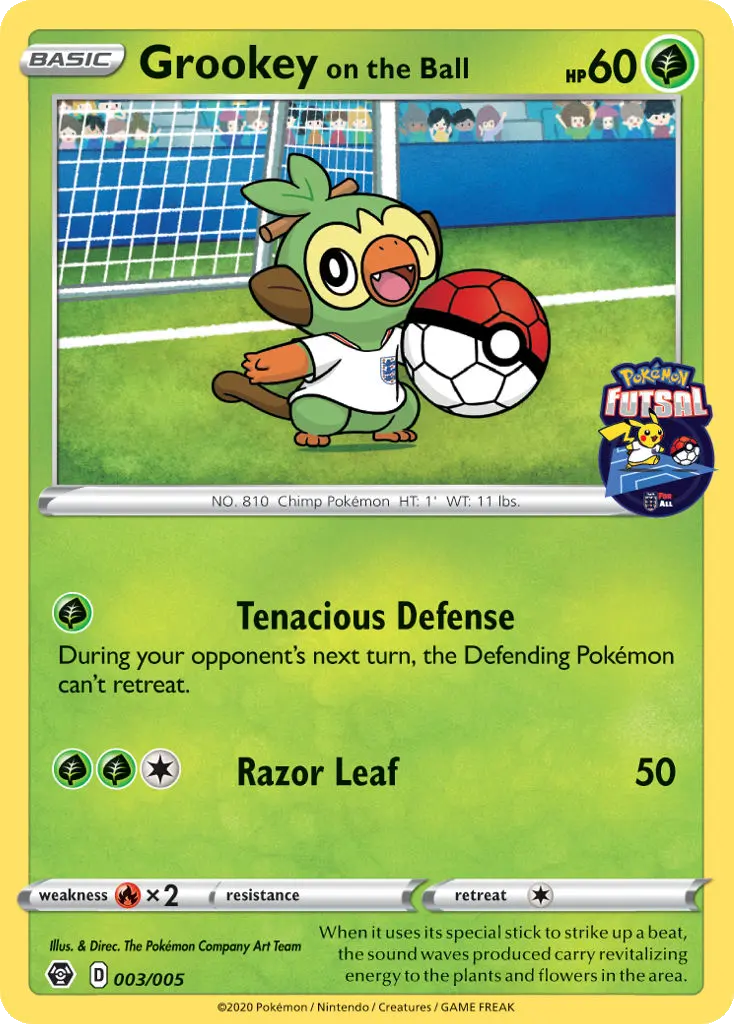 Grookey on the Ball 3 — Pokémon Futsal Collection 3, Normal finish