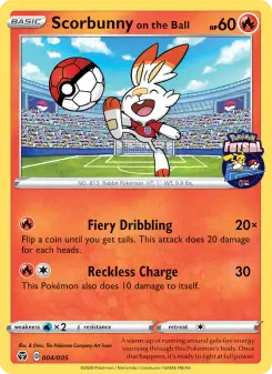 Scorbunny on the Ball — Pokémon Futsal Collection #4