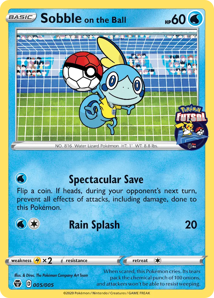 Sobble on the Ball 5 — Pokémon Futsal Collection 5, Normal finish