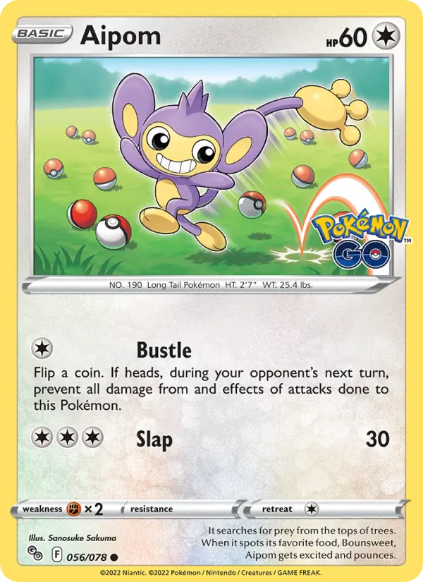 Aipom 56 — Pokémon GO 56, Normal finish
