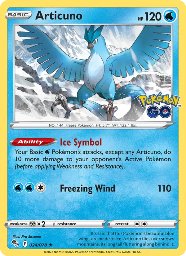 Articuno 24 — Pokémon GO 24, Holofoil finish
