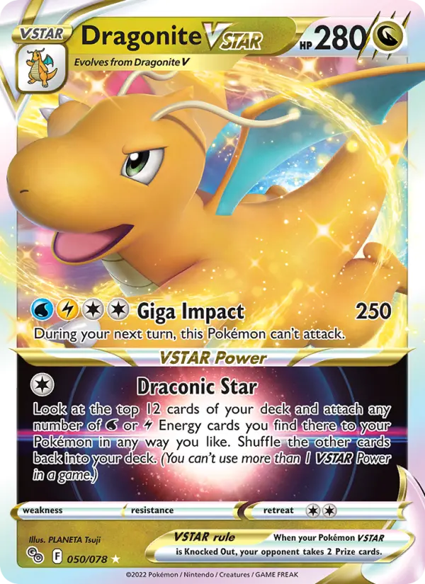 Dragonite VSTAR 50 — Pokémon GO 50, Holofoil finish