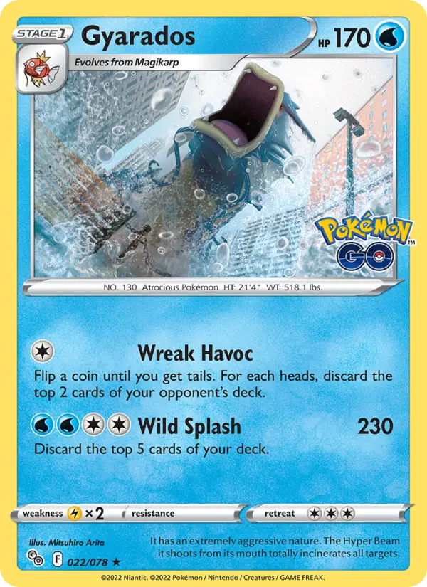 Gyarados 22 — Pokémon GO 22, Holofoil finish