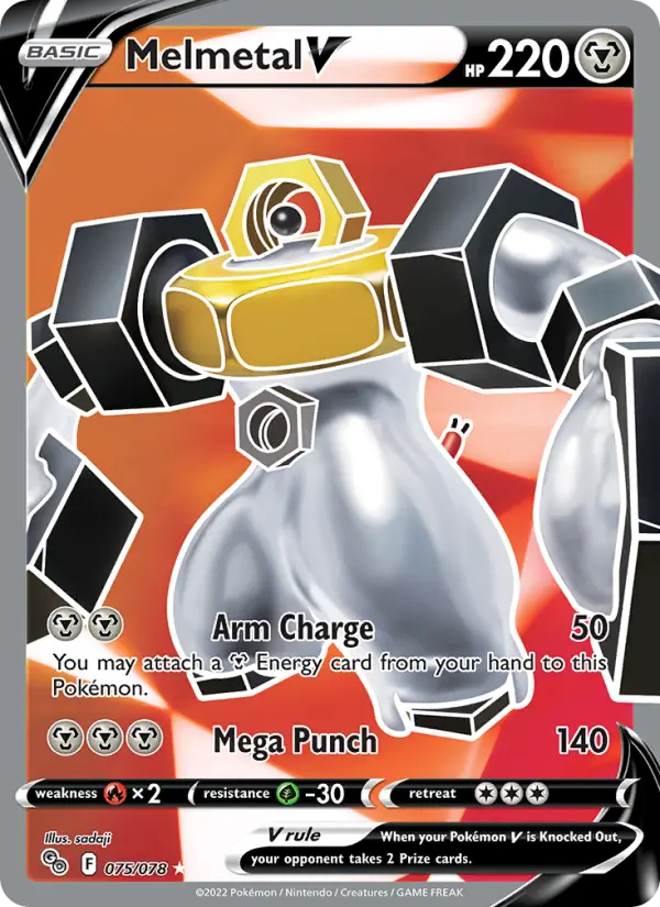 Melmetal V 75 — Pokémon GO 75, Holofoil finish