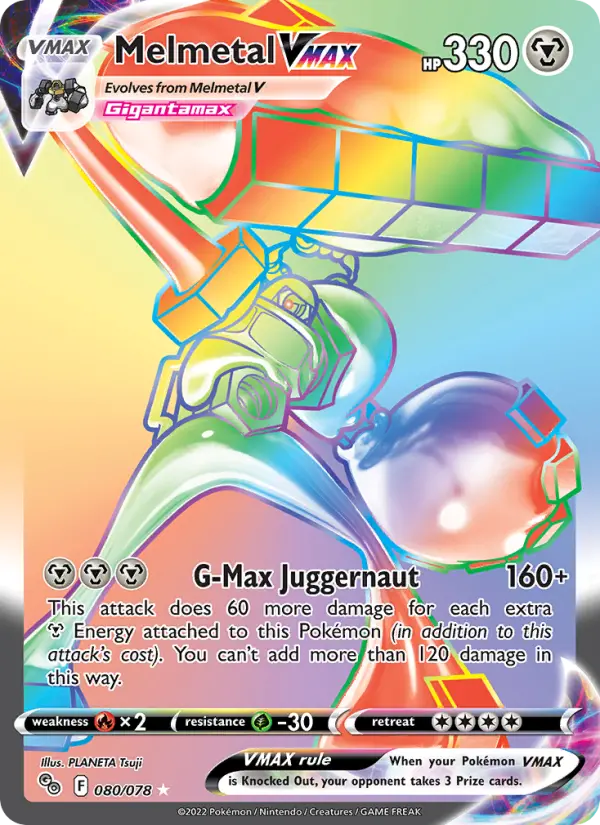 Melmetal VMAX 80 card from Pokémon GO