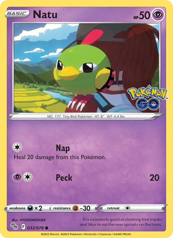 Natu 32 — Pokémon GO 32, Normal finish