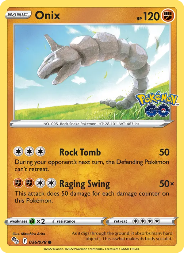 Onix 36 — Pokémon GO 36, Normal finish