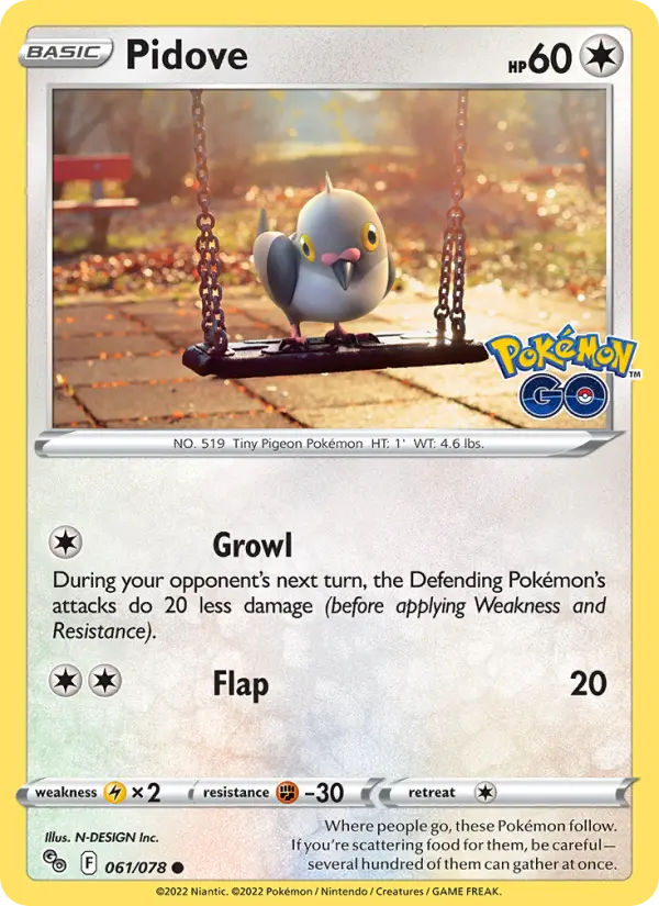 Pidove 61 — Pokémon GO 61, Normal finish