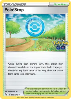 PokéStop 68 — shown as an example of the Reverse Holofoil finish