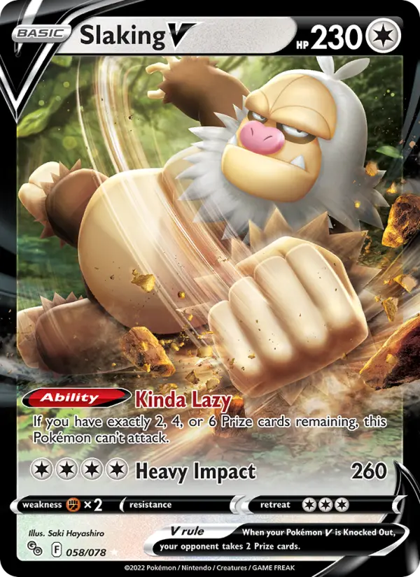 Slaking V 58 — Pokémon GO 58, Normal finish