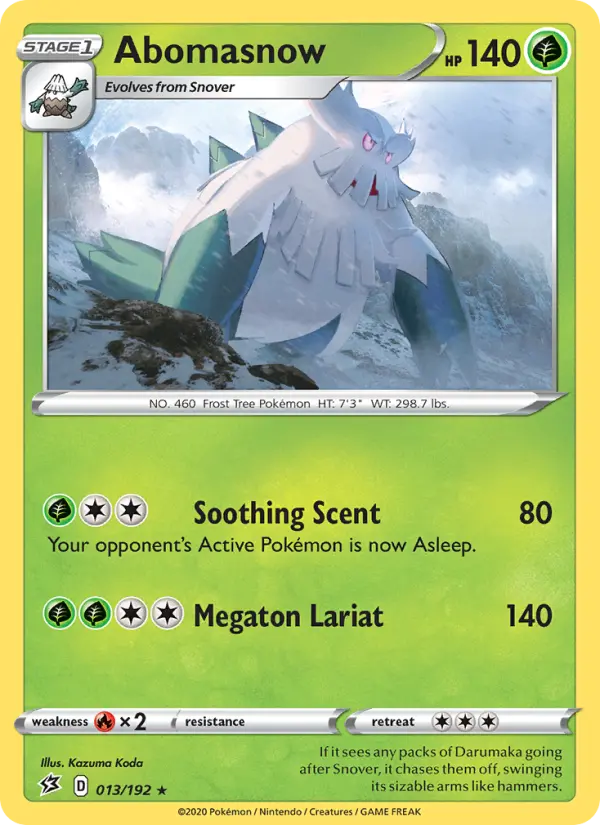 Abomasnow 13 card from Rebel Clash
