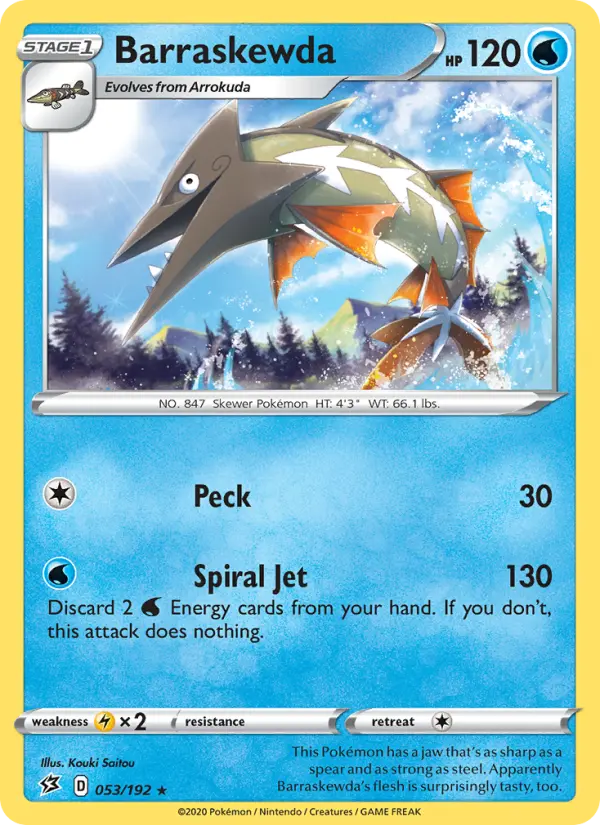 Barraskewda 53 card from Rebel Clash