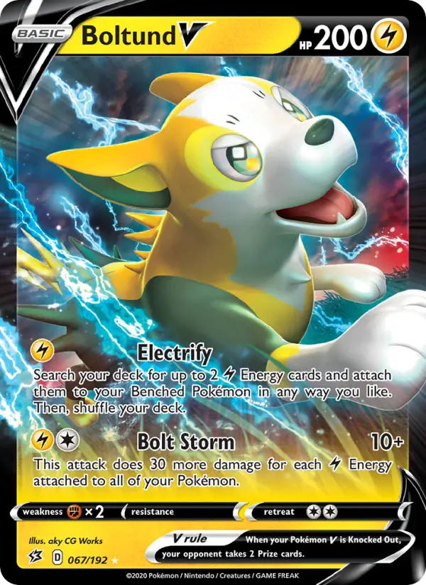 Boltund V 67 card from Rebel Clash
