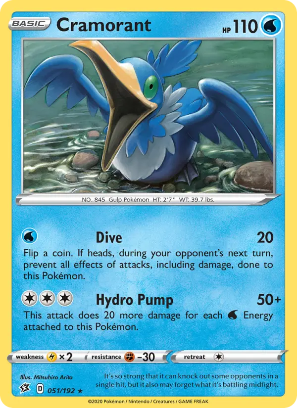 Cramorant 51 card from Rebel Clash