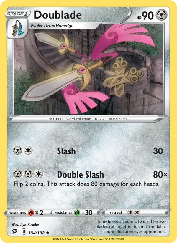 Doublade 134 card from Rebel Clash