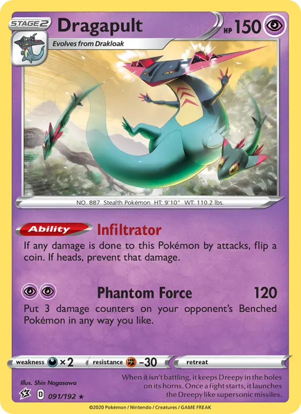 Dragapult 91 card from Rebel Clash