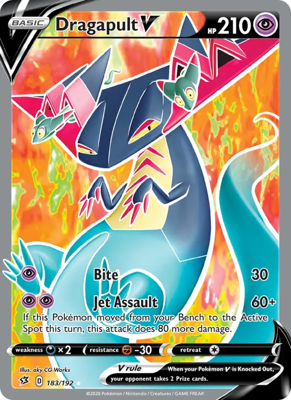 Dragapult V 183 card from Rebel Clash
