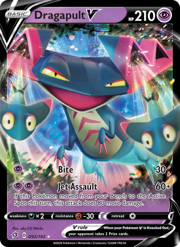 Dragapult V 92 — Rebel Clash 92, Holofoil finish
