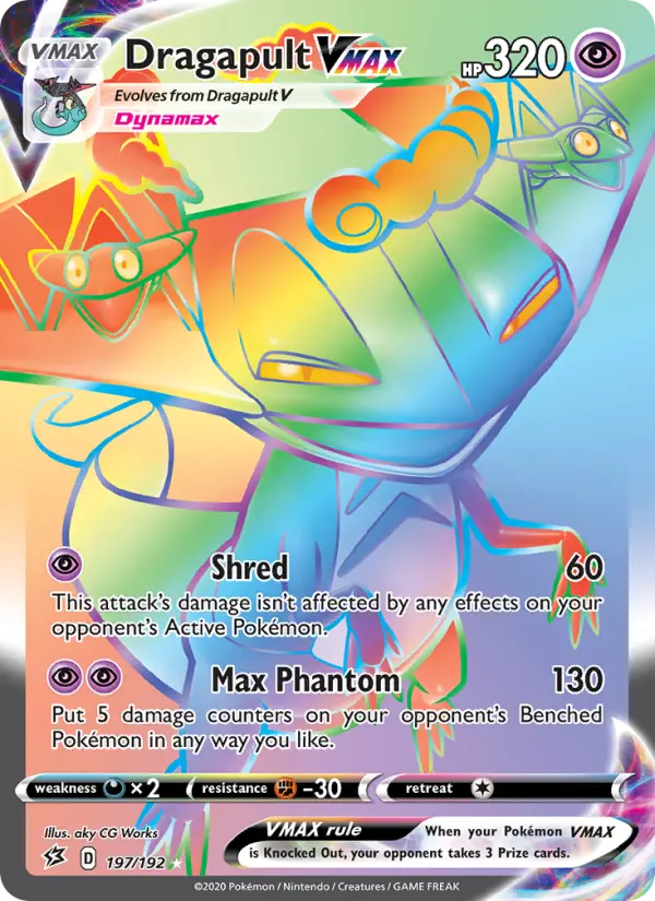 Dragapult VMAX 197 card from Rebel Clash