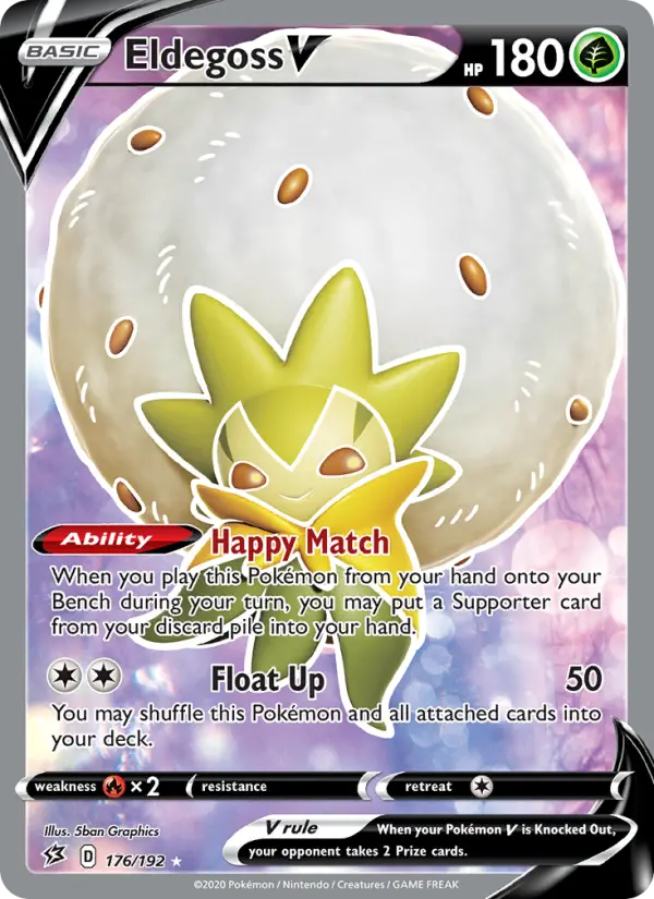 Eldegoss V 176 card from Rebel Clash