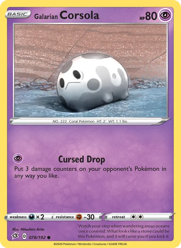 Galarian Corsola 78 — Rebel Clash 78, Normal finish