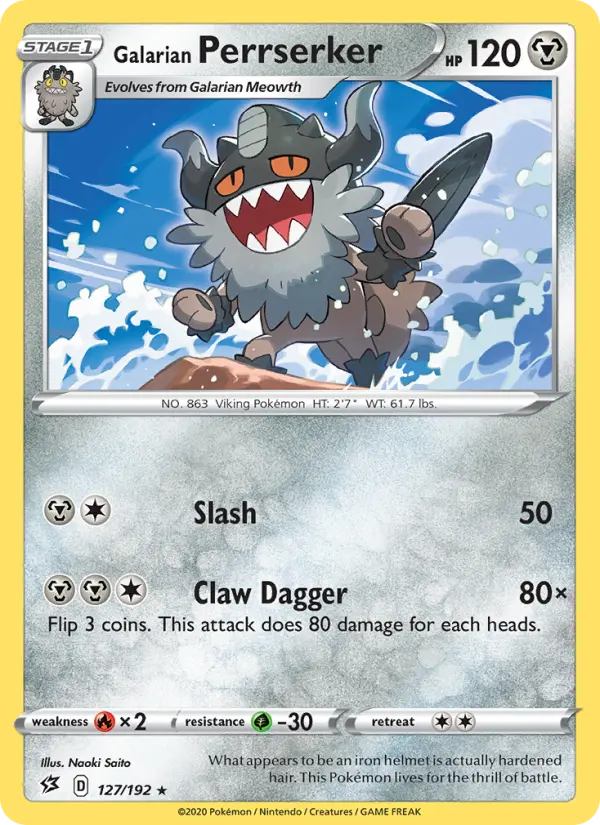 Galarian Perrserker 127 — Rebel Clash 127, Normal finish