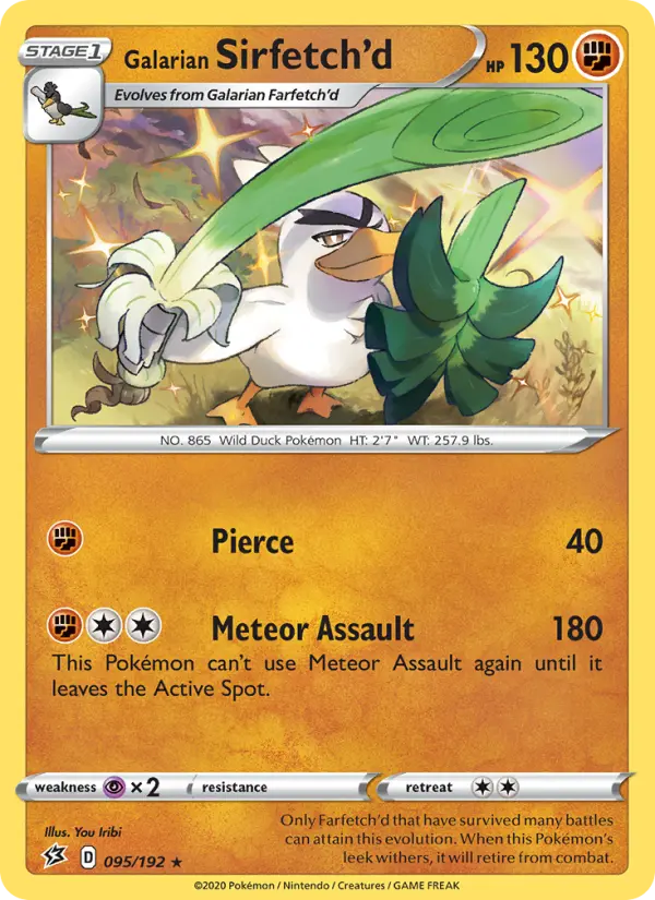 Galarian Sirfetch'd 95 card from Rebel Clash