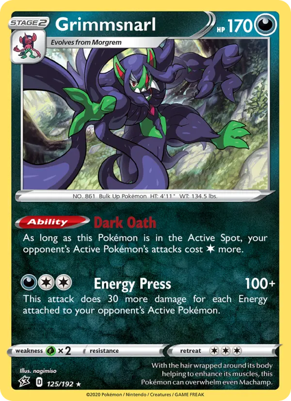 Grimmsnarl 125 card from Rebel Clash