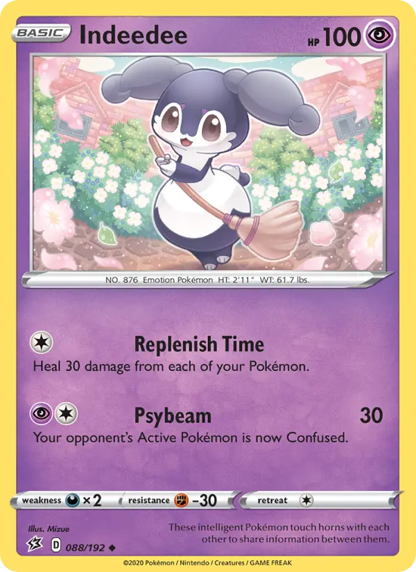 Indeedee 88 card from Rebel Clash