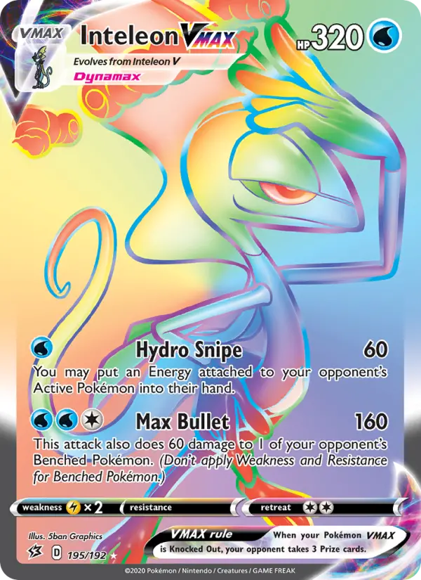 Inteleon VMAX 195 — Rebel Clash 195, Holofoil finish