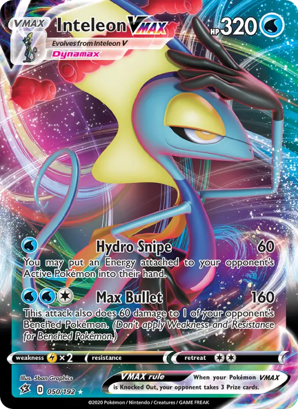 Inteleon VMAX 50 — Rebel Clash 50, Holofoil finish