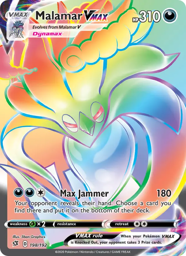 Malamar VMAX 198 — Rebel Clash 198, Holofoil finish