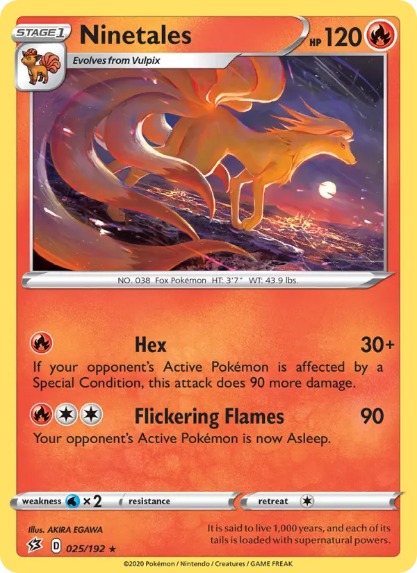 Ninetales 25 card from Rebel Clash