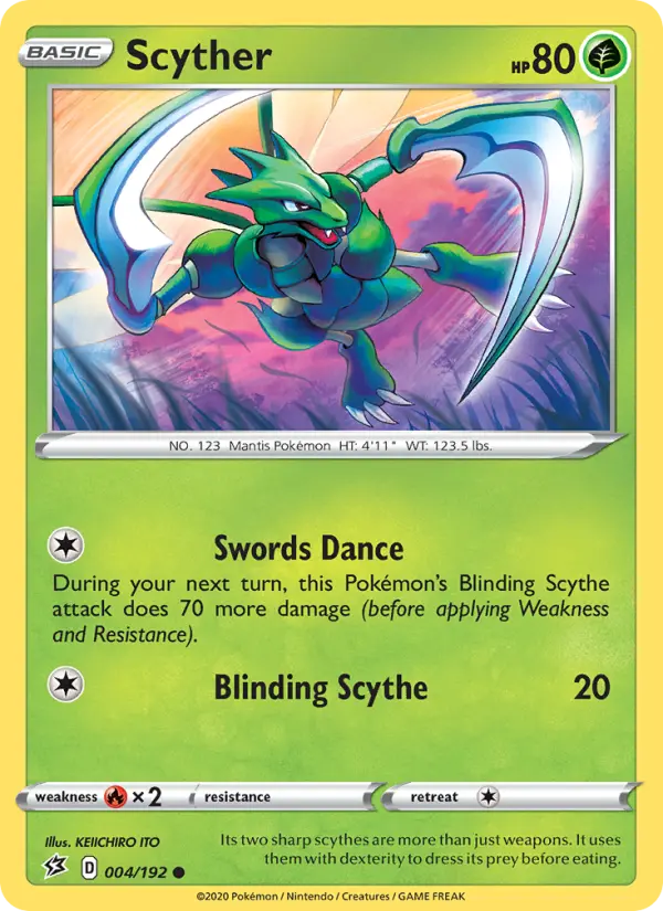 Scyther 4 card from Rebel Clash