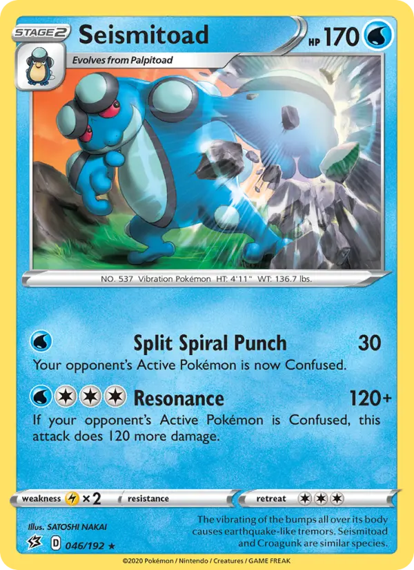Seismitoad 46 card from Rebel Clash